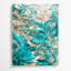 «Abstract Florals 100», art mural sur toile bleue-1800850931