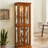 Curio Cabinet Lighted Curio Diapaly Cabinet with Adjustable Shelves and Mirrored Back Panel, Tempered Glass Doors (OAK, 6 Tier), (E26 light bulb not included)-529191576