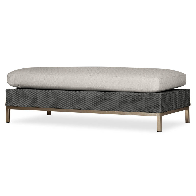 Elements Outdoor Ottoman, Demo Skyway, Hickory