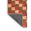 Tapis à carreaux en laine / polyester tissé à la machine orange-2068464777