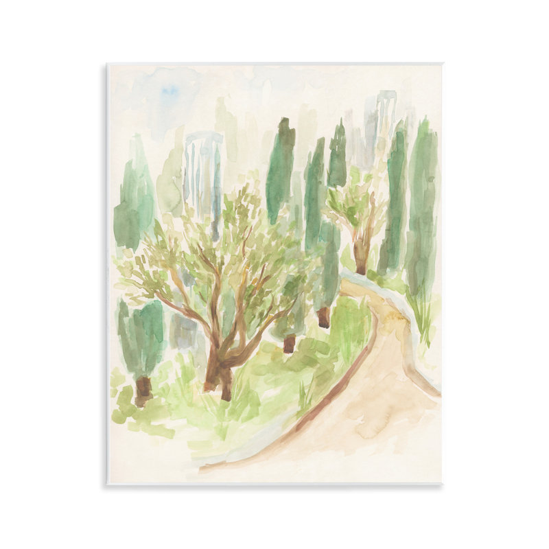  "Abstract Road with Trees", art mural sur bois par June Erica Vess