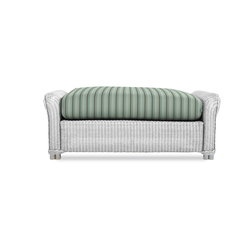 Reflections Outdoor Ottoman, Canvas Canvas Sunbrella® Canvas, White