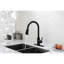 Single Handle High Arc Pull Out Kitchen Faucet With Down In Matte Black, Stainless Steel, Listed, 1.8 Gpm Flow Rate, Easy To Install And Operate Black Faucet, Flow,
