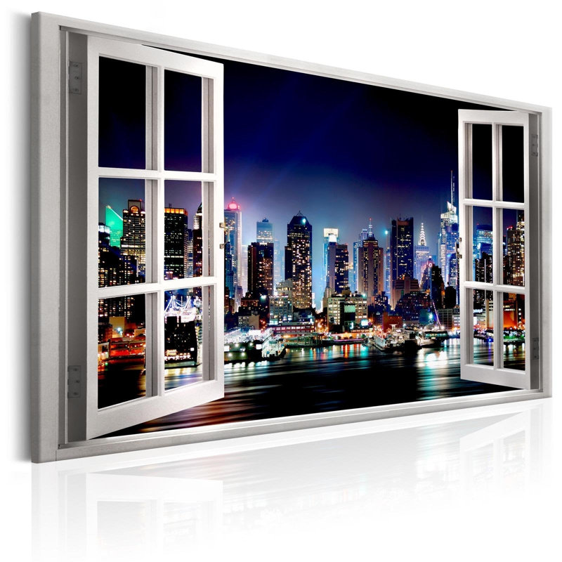 Phelecia Window: View of New York sur impression sur toile, H 32 po x l 47 po x P 0,7 po