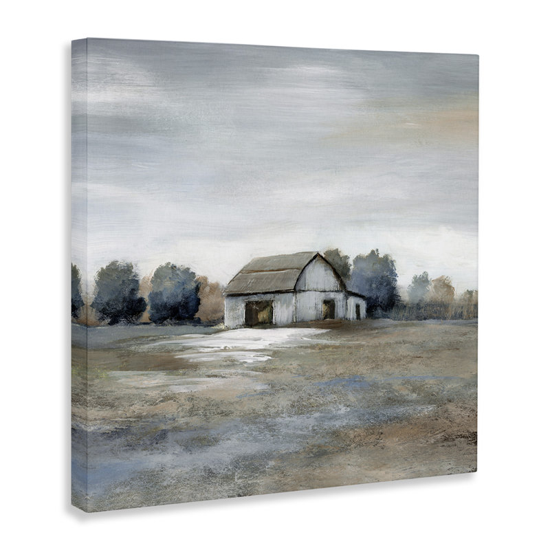 Countryside Barn Neutral Tones Canvas Wall Art by Nan, 36" H x 36" W