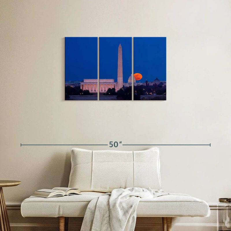Sirécis récolte lune sur Washington DC, H 20 po x l 33 po