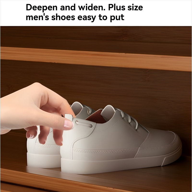 Multi Layer Bamboo Dust-Proof Shoe Cabinet For Household Use, With Easy Storage At The Door And A Detachable Shoe Rack. The Layer Board Is Sturdy And Durable