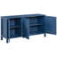 Élégant buffet Ustyle avec porte à tourbillon, et attrayant pour le salon à trois portes, porte d'entrée incurvée, entrée, bureau - bleu marine-1636662870