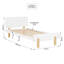 Children's bed 90X200 cm with slatted frame youth bed red guest bed bed frame wooden bed single bed solid wooden bed frame-276947444