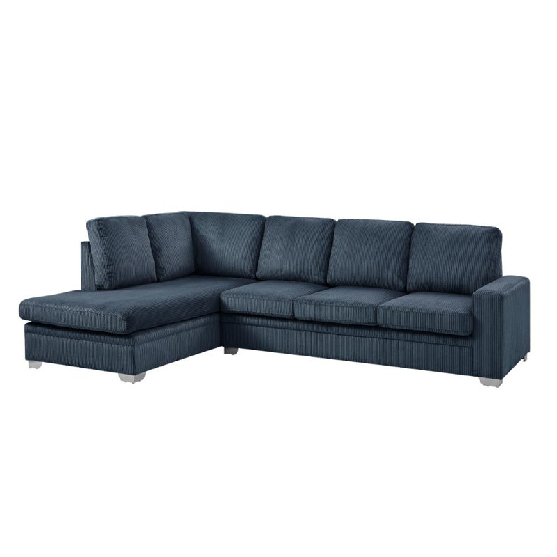 Alcott Corner Sofa, Left Hand Facing, Blue Corduroy