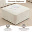 Canapé modulaire rembourré en U avec repose-pieds 6 pièces Boneless-1753210894