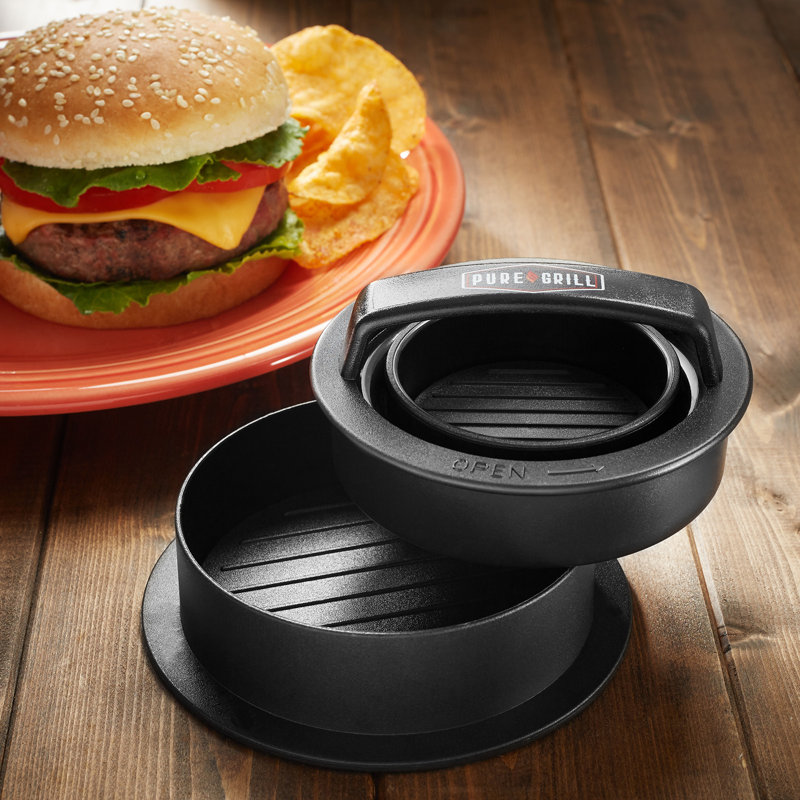 Pure Grill Plastic Manual Burger Maker