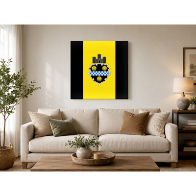 Pittsburgh City Flag — Pennsylvania Municipal Coat of Arms Canvas Wall Art
