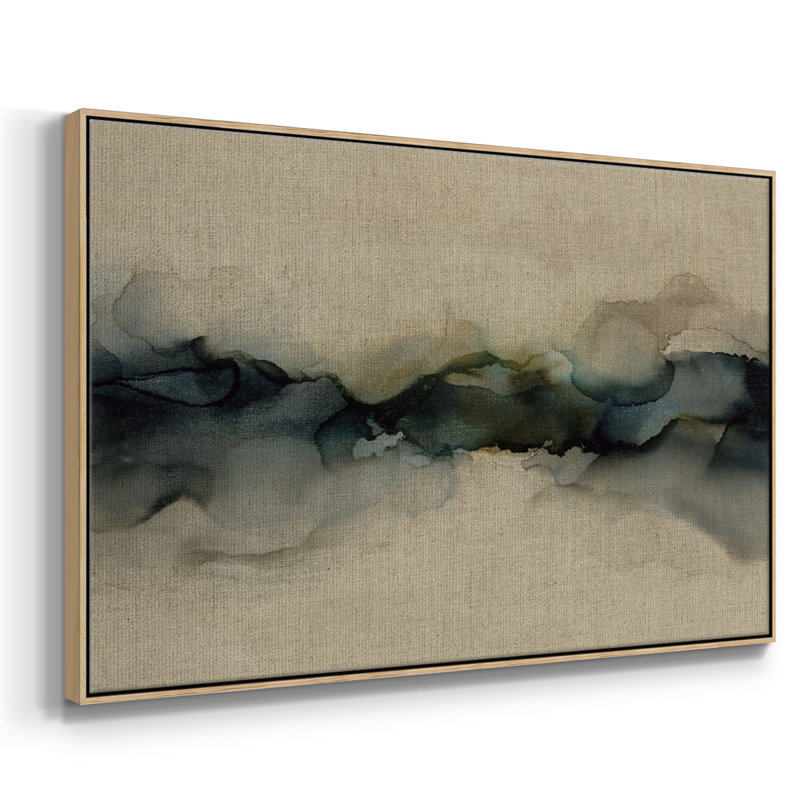 " Ocean Streams ", Natural Wood Floater Framed, 27" H x 41" W x 2" D