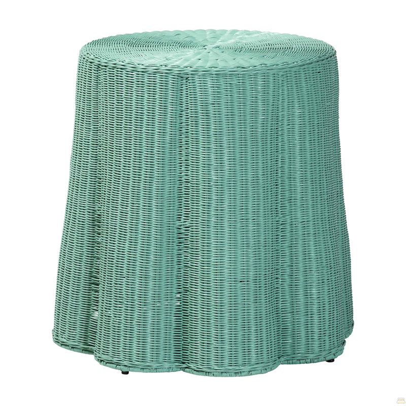 Console Scallop Natural Rattan