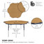 Table d'activités 60 "x 60" à moulures en T avec pieds réglables-1784952266-1806303465