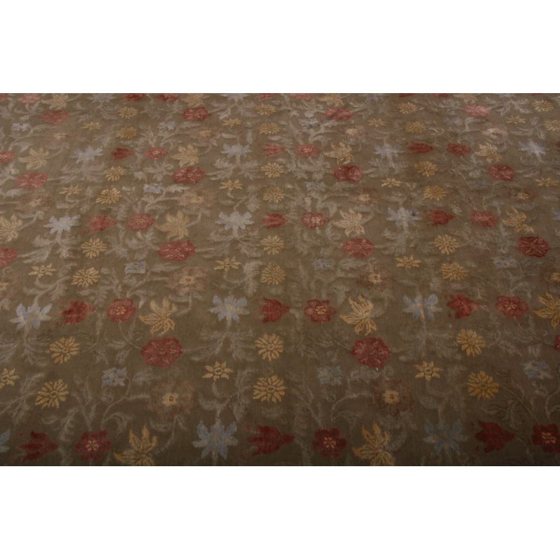Handmade Silk and Wool Area Rug