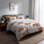 Ensemble de housse de couette et coussin décoratif pour enfants 3 animaux Sleepy Sleeping Foxes