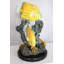 Statue de deux poissons-papillons nageant en bronze - Taille: L 12 po x l 12 po x H 24 po.