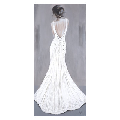 " Woman In White " Painting Print
