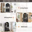 Garde-manger arqué, armoire de rangement à 5 niveaux, tablette ouverte, ferme, salle à manger, noir-2050948742