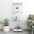 3 Shelves Glass Display Cabinet With One Door - White For Office, Bedroom, Living Room Standing Floor Quick Installation