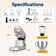 7.5 Quart 6 Speed 9 In 1 Multifunctional Stand Mixer With Fermentation