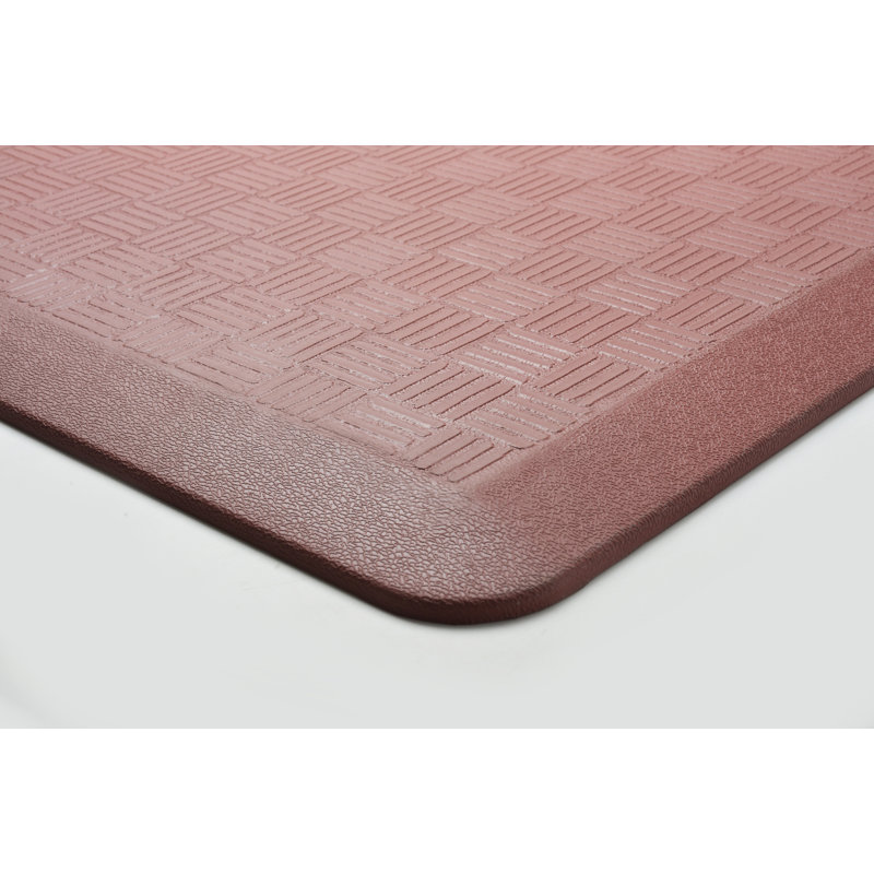 Solid Color Non-Skid Kitchen Mat, Marsala, 2