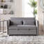 Canapé-lit convertible futon 3 en 1, canapé-lit en velours de 55 po avec 2 coussins, dossier inclinable, poches latérales pour le salon, canapé-lit-346686809