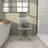 Metal circular storage cart with wheels