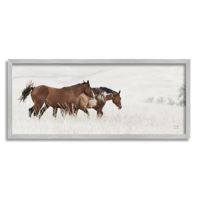 Stupell Industries Trotting Horses Landscape, art de la giclée par Nathan Larson