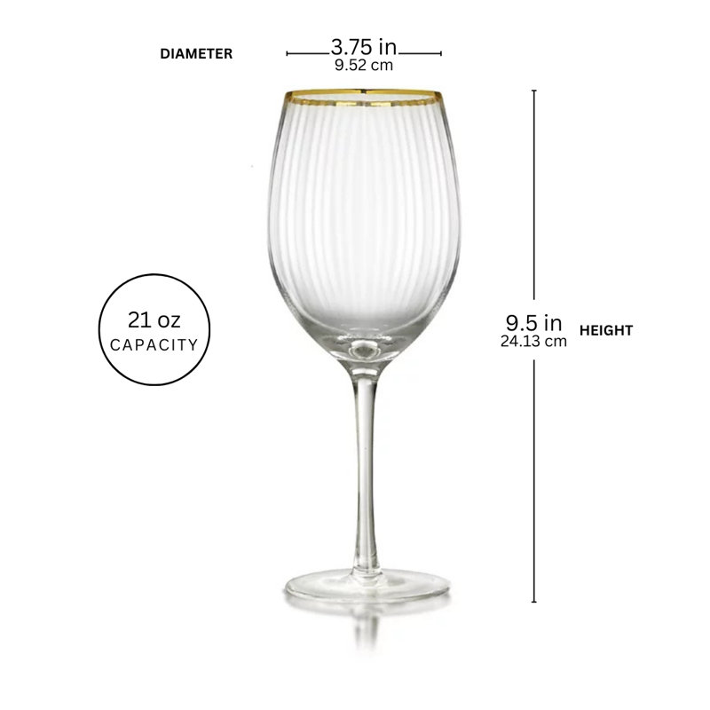 Gold Rocher All Purpose Wine Glasses