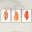 Elegant Fern Frond Plant Tree - 3 Piece No Frame Print Set-88622335