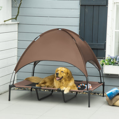 Lit pour chien surélevé avec auvent amovible Pawhut