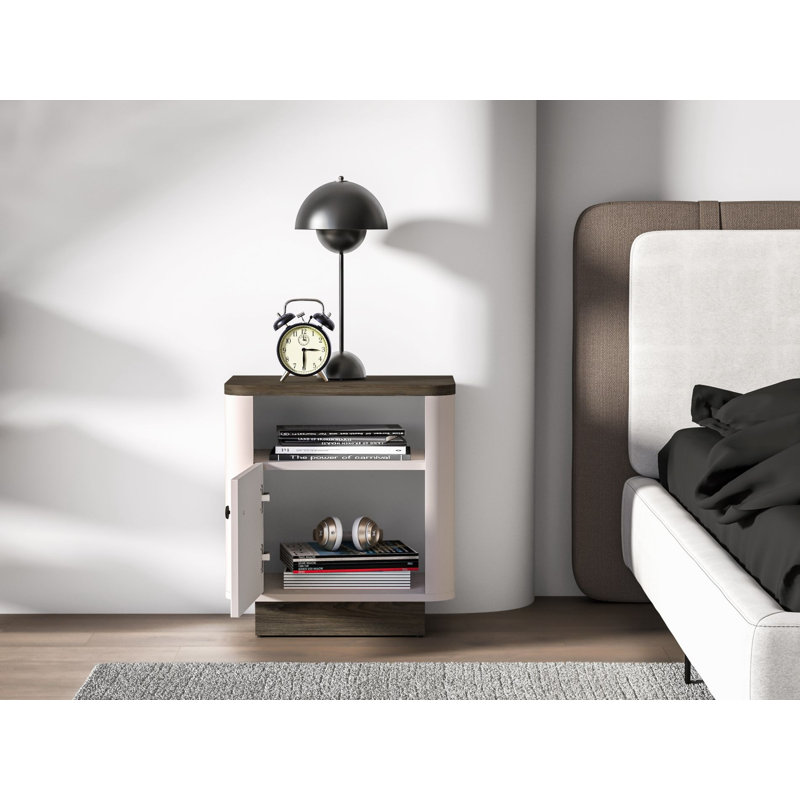 50cm W Metal Bedside Table