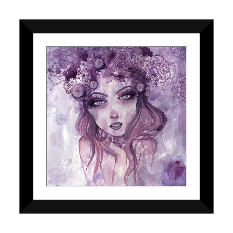 « cher cœur », impression sur toile, H 24 po x l 24 po x P 1 po, Papier d'art encadré noir, Blanc