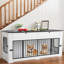 Grande cage intérieure pour chien avec cage de rangement pour chien-108486517-107086751