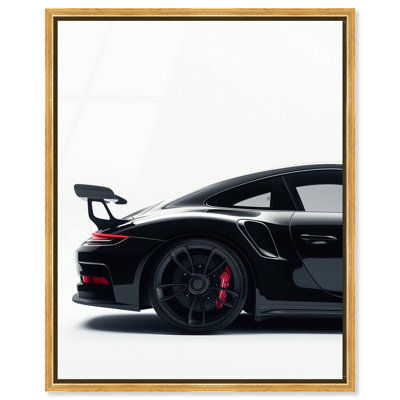 Décoration murale noire avec impression acrylique GT3 noire par Notoriart, prête à accrocher, 16 x 20