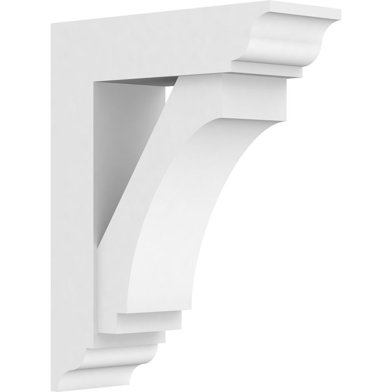 5"W x 14"D x 18"H Standard Imperial Architectural Grade PVC Bracket With Traditional Ends, 18" H x 5" W x 14" D
