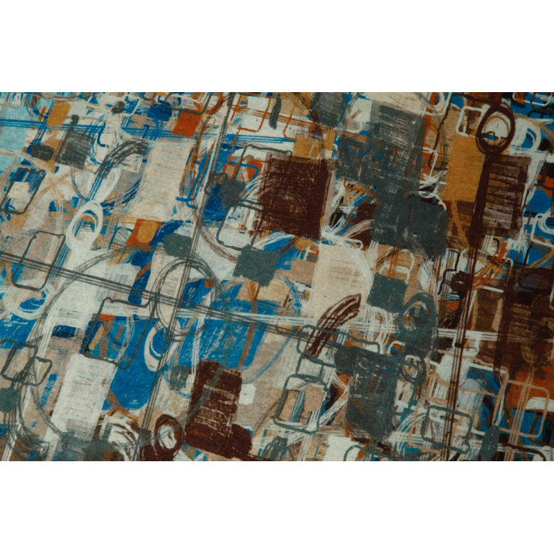 Soft Hall Carpet 2.6 x 4.9 Feet | 100% Polyester, 0.04 in Pile Height | Antibacterial, Non-Slip Underside | Woven with 3D Digital Printing | Machine Washable | Durable & Stylish for Entryways & Living Rooms