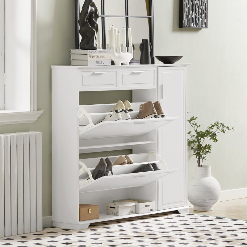 15 Pair Flip Down Shoe Storage