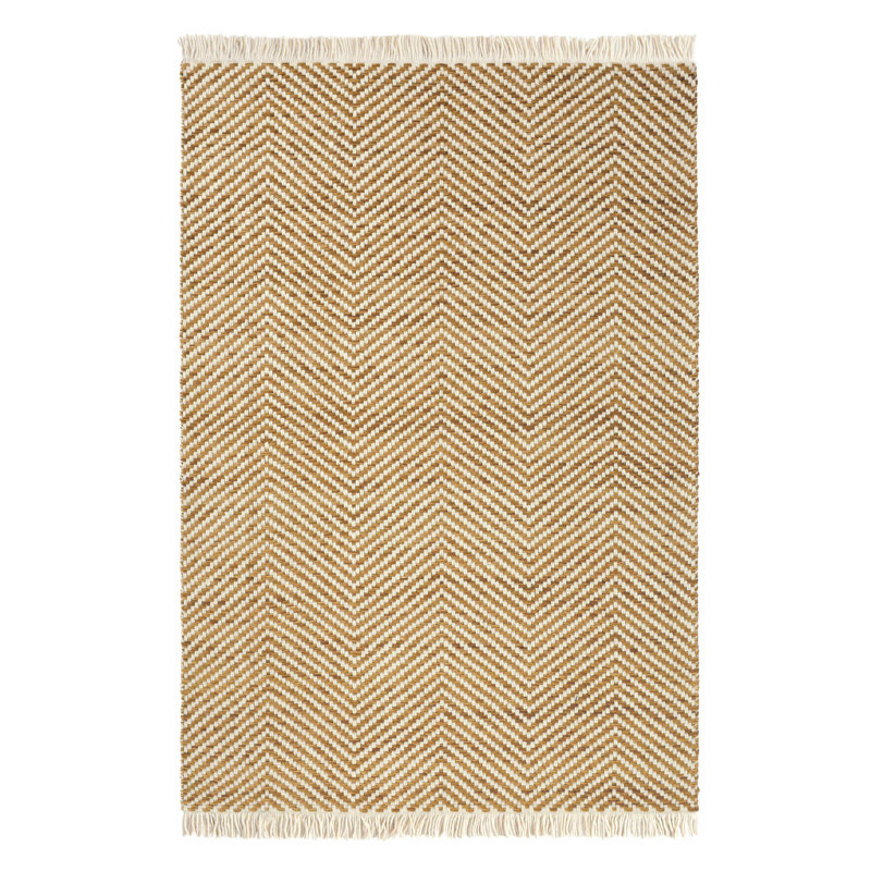 Wool Chevron Area Rug, Rectangle 5'3" x 7'6"