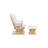 Cleo Wooden Glider and Ottoman