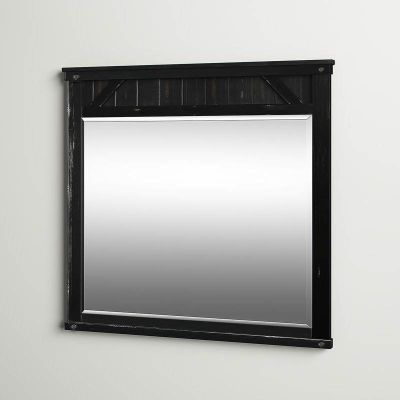 Miroir de commode Baguena étudier, Noir, noir, noir, noir