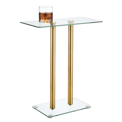 iDesign Pedestal Drink Table for Small Spaces