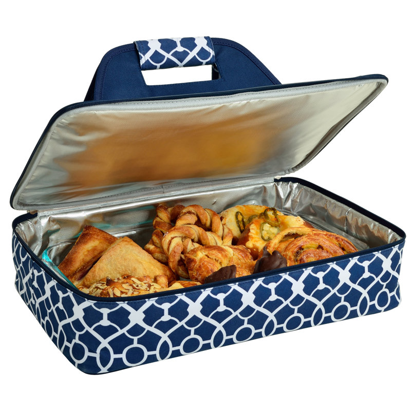 Support de casserole isolé Ankeny, Bleu treillis