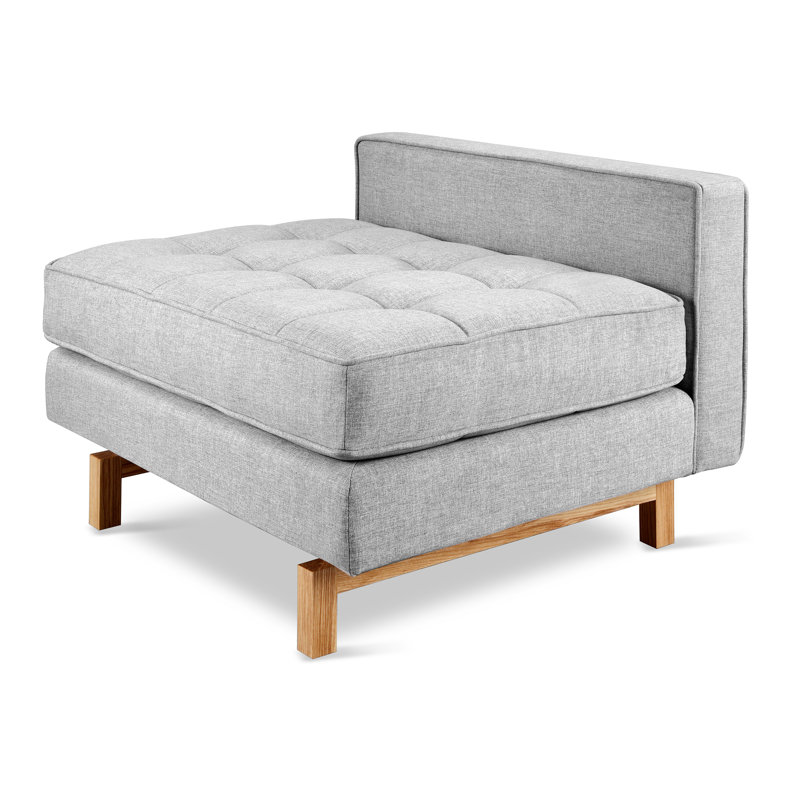 Jane 2 Lounge Chair, Bayview Silver Performance Twill, Ash Natural