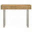 Console naturelle et argentée avec 2 tiroirs - base luge, 42 pouces de large