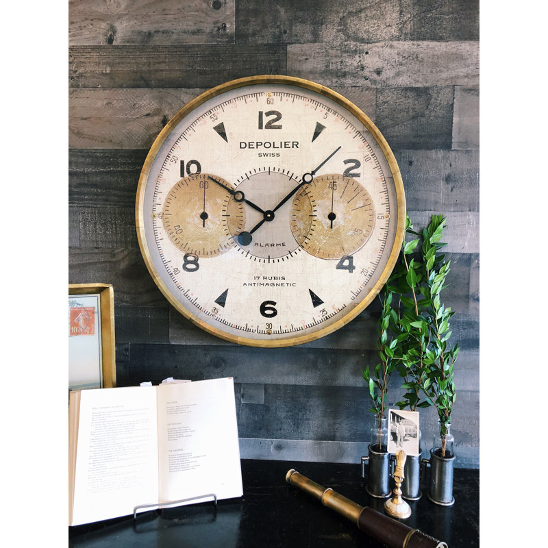 Très grande horloge murale 21,5 po, Grand
