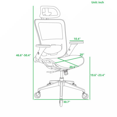 Fauteuil de bureau Ergo Mesh